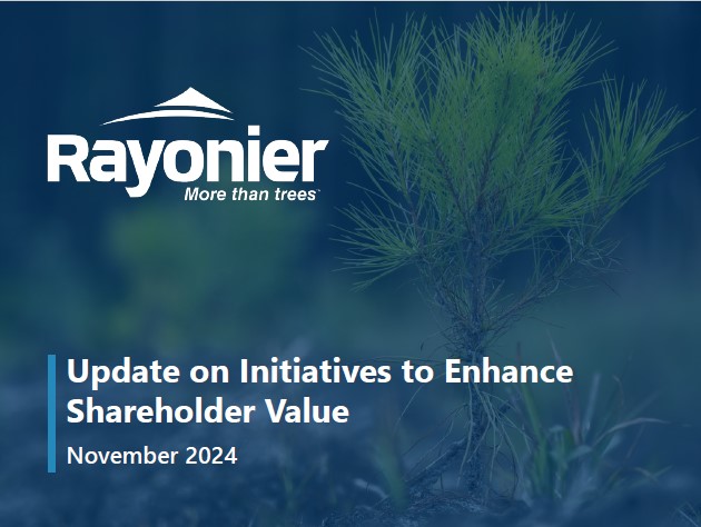 Update on Initiatives to Enhance Shareholder Value